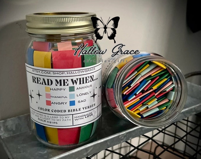 Read Me When Jar Color-coded Bible Verses Scripture Jar - Etsy