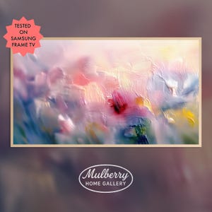 Frame TV Art Painting - Wildflower Abstract Impressionist Samsung FrameTV | Painted Style Screensaver for Living Room Art TV Screen Texture