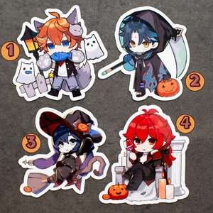Spooky Genshin Impact Inspired Magnets Variety Pack | Die-Cut Magnet | Gifts for Gamers | Cute Fridge Magnet | Magnet Set image 6