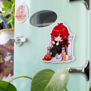 Spooky Genshin Impact Inspired Magnets Variety Pack | Die-Cut Magnet | Gifts for Gamers | Cute Fridge Magnet | Magnet Set image 4