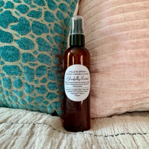 Pillow Sleep Spray, Anxiety Relief, Aromatherapy Calming Mist, Organic Lavender, Chamomile and Vetiver Essential Oil, Linen Spray, 4oz