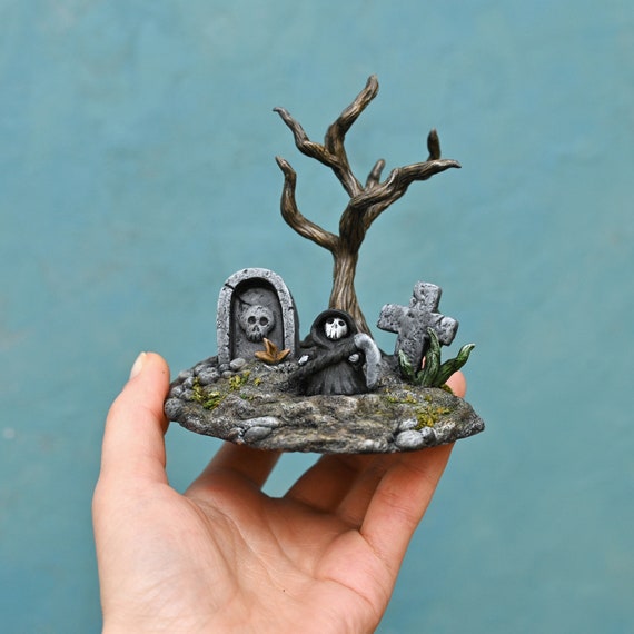 Tree Cane #7 Spooky Tree made in polymer clay by Wendy Jorre de St Jorre, Polymer Clay Cane Lan…