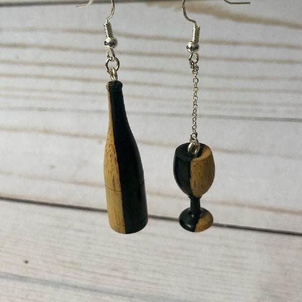 Wine Bottle Earrings Etsy