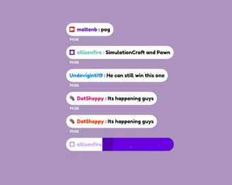 Twitch Chat Widget Overlay - Amused Theme