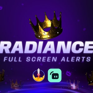 Animated Full Screen Twitch Alerts Overlay - Radiance Theme - Etsy