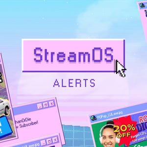 Nostalgic Windows 95 Style Cute Twitch Alerts - StreamOS for Lo-Fi Retro Streamers inspired by Vaporwave Y2K and Cyberpunk