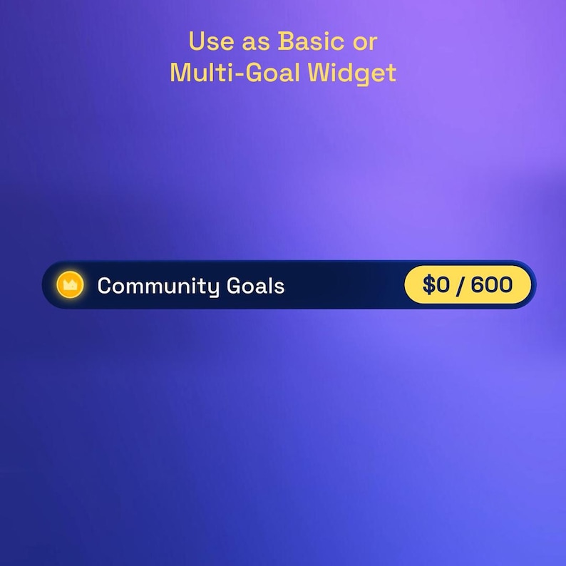 Vibe Multi Goal Widget - Any Goal Type for Twitch, Kick and Youtube - Etsy