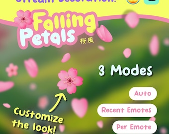 Blossom Breeze Stream Decoration - Falling Petals Twitch Chat Overlay