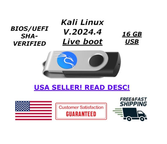 Kali Linux Bootable USB device | 16GB USB | Sha Verified! | US