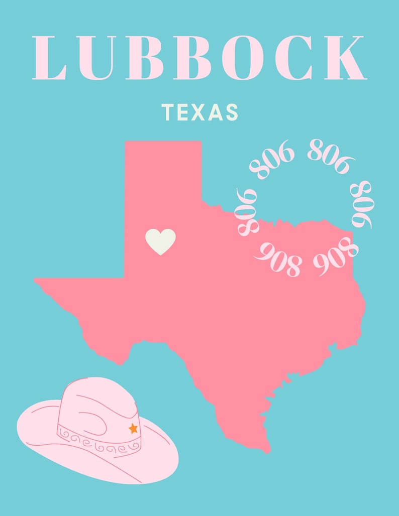 Lubbock, Texas Wall Art Print - Etsy