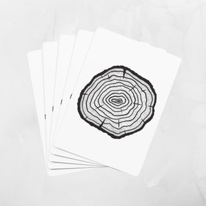 Tree Ring Custom Playing Cards, Cartas inspiradas en la naturaleza, Cartas de póker, Baraja de cartas, Noche de juego, Noche de póker, Trees in the Forest Card
