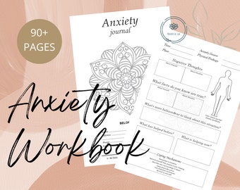 Diario para aliviar la ansiedad (PDF imprimible) / Cuaderno de trabajo para gestionar el estrés y la ansiedad / Autocuidado de la salud mental