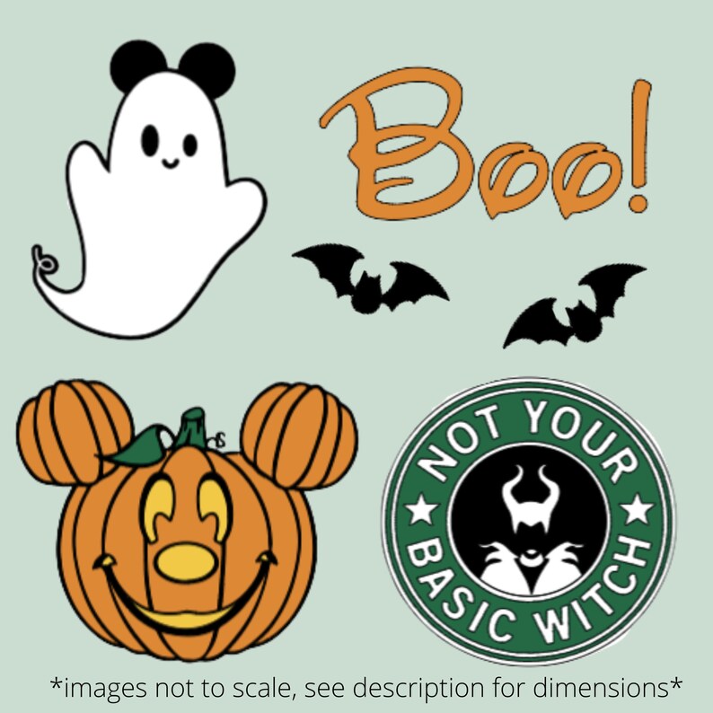 Disney Halloween Vinyl Decal Sticker Pack Cute Halloween Etsy