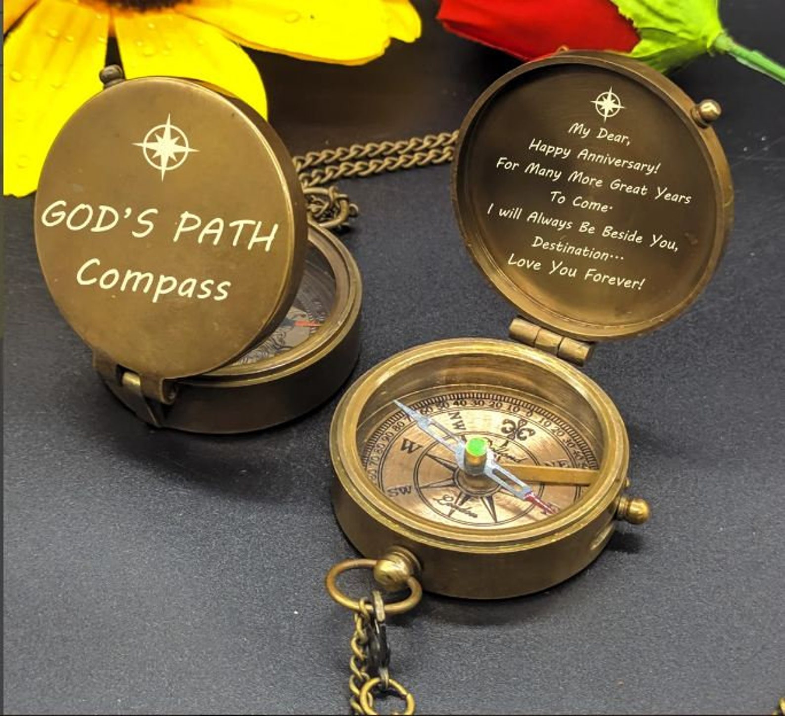 Personalized Engraved Compass Personalized Gift Etsy