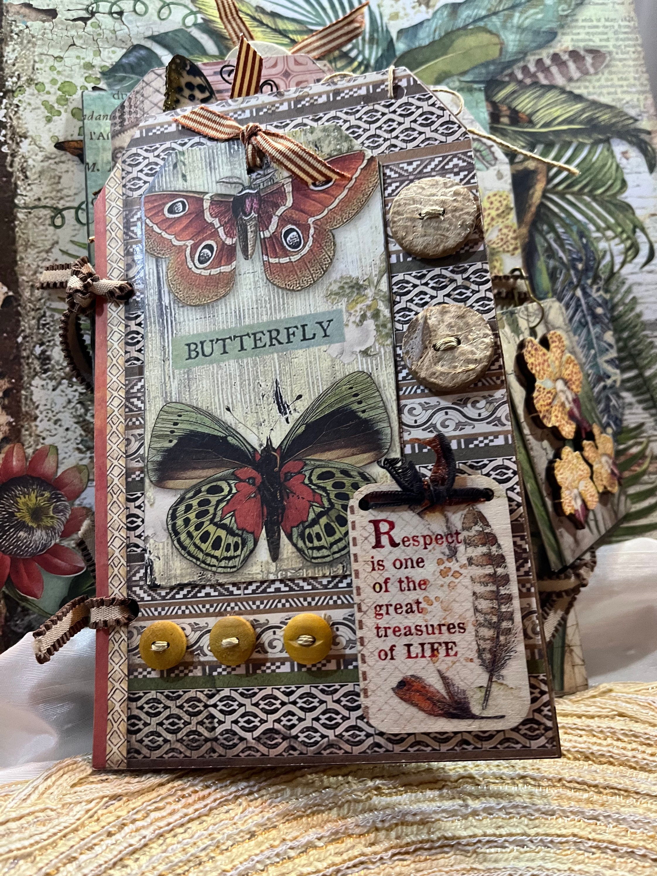 Handmade, Journal, Animal Print, Animal Print Journal, Tag Book