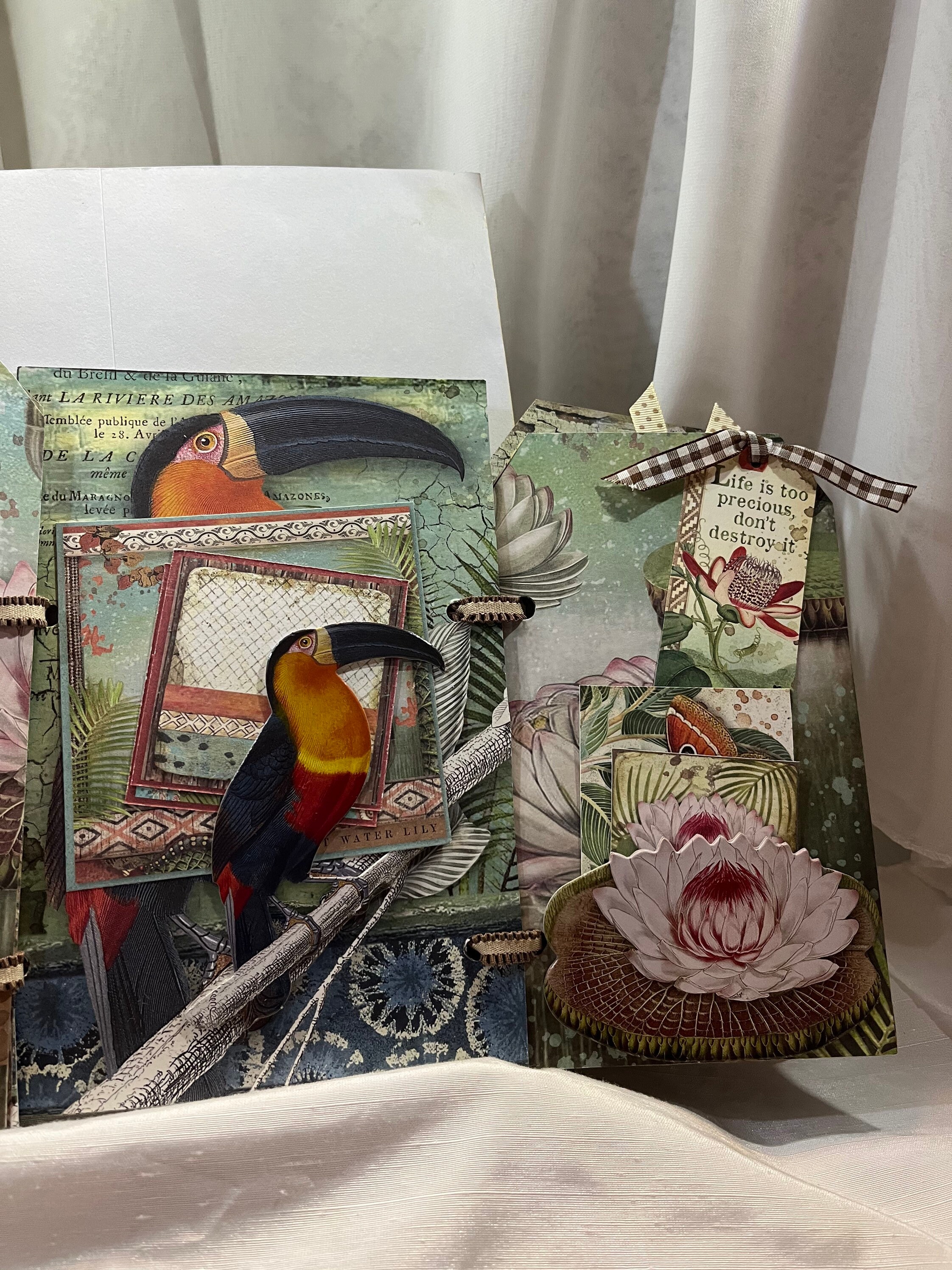 Handmade, Journal, Animal Print, Animal Print Journal, Tag Book