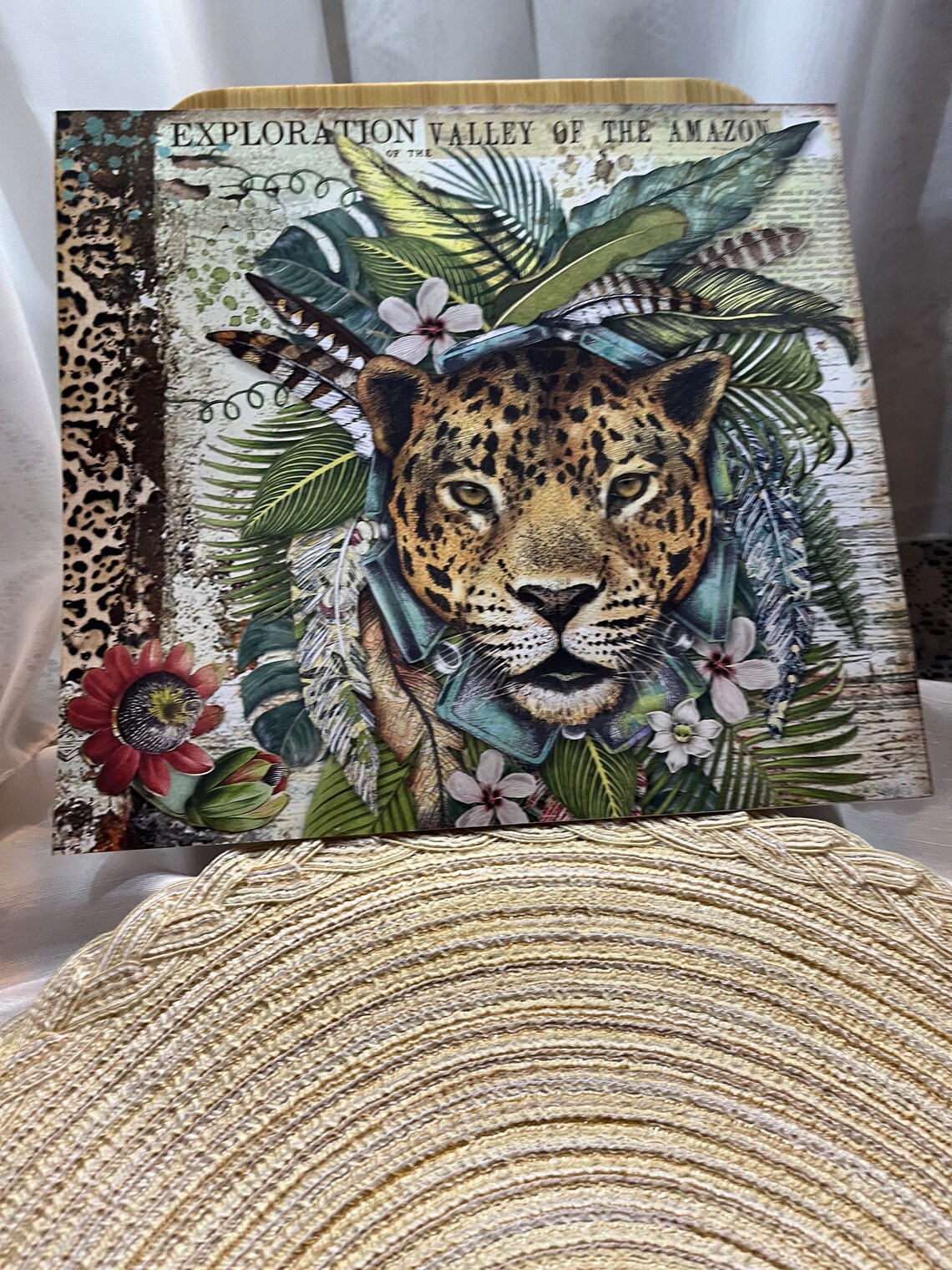 Handmade, Journal, Animal Print, Animal Print Journal, Tag Book