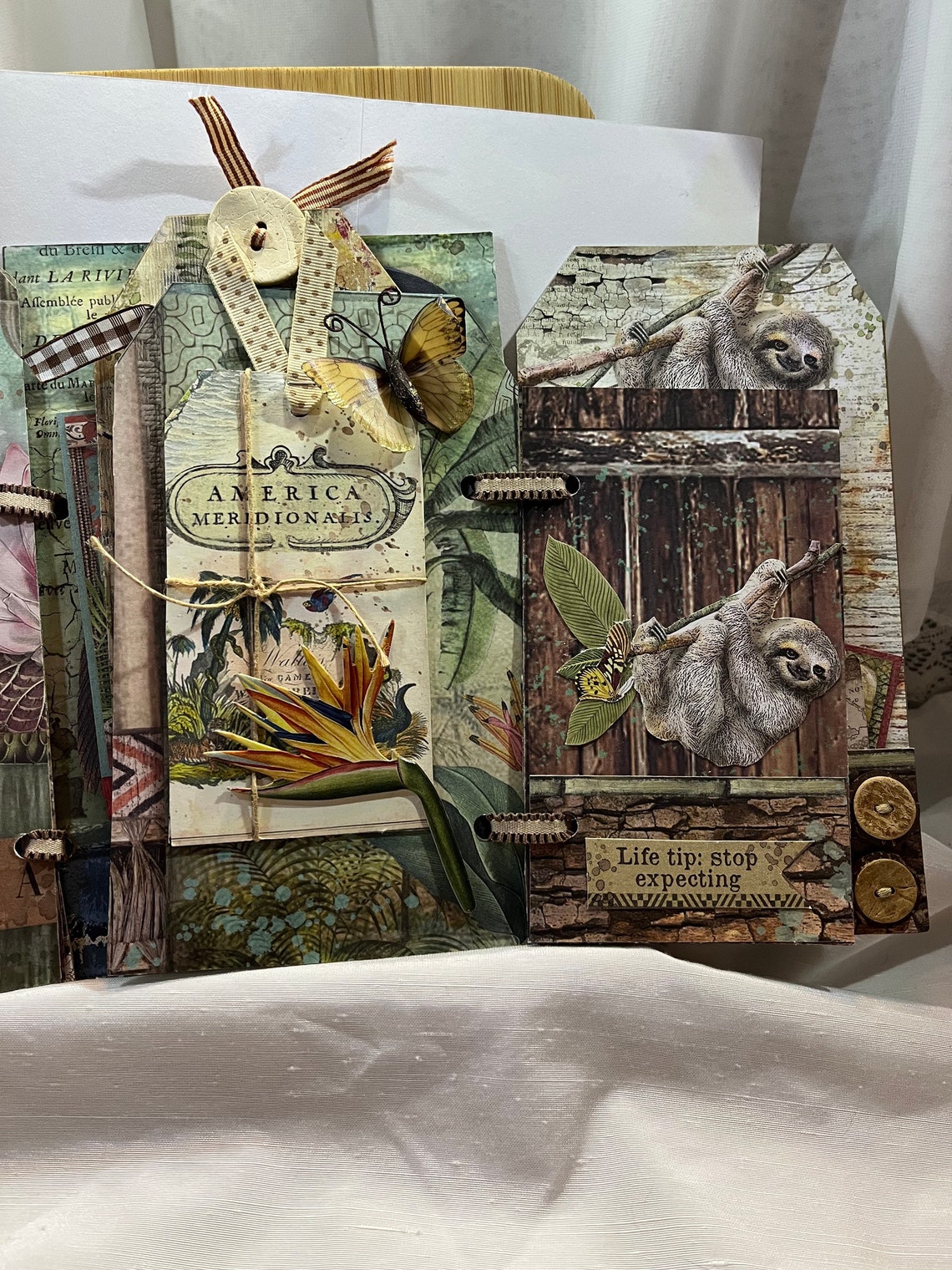 Handmade, Journal, Animal Print, Animal Print Journal, Tag Book