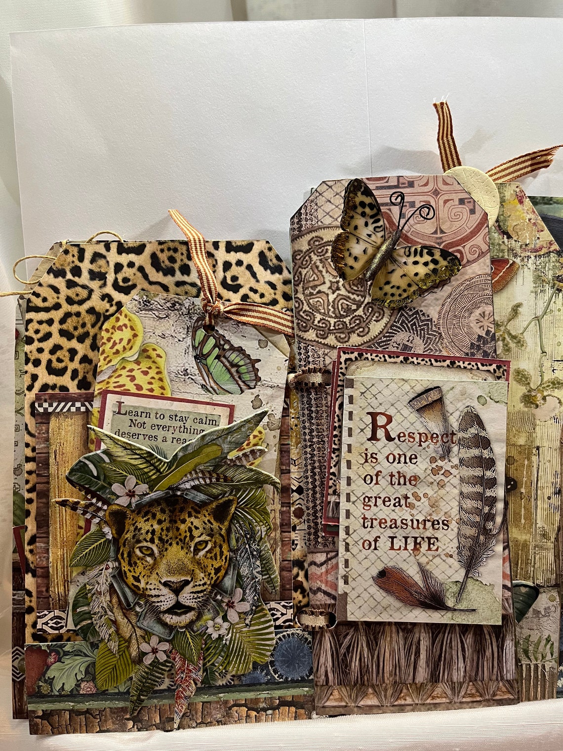 Handmade, Journal, Animal Print, Animal Print Journal, Tag Book