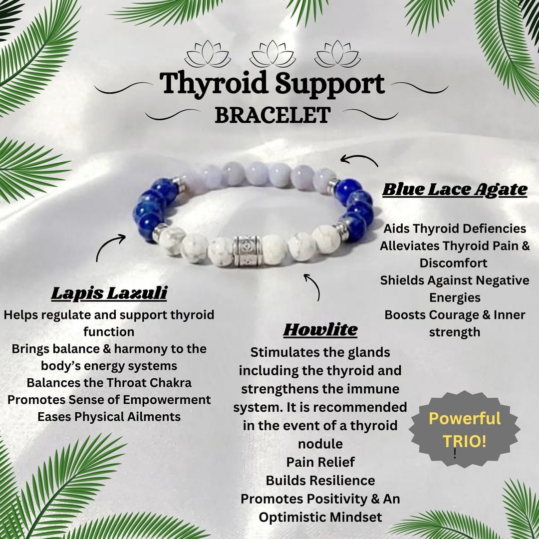 Thyroid Crystal, Thyroid Healing Bracelet, Thyroid Support, Thyroid