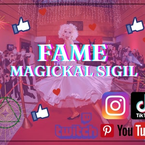 POTENT Fame Sigil, Become Famous, TikTok, Instagram, YouTube, Twitch, Influencer, Sigil Magic