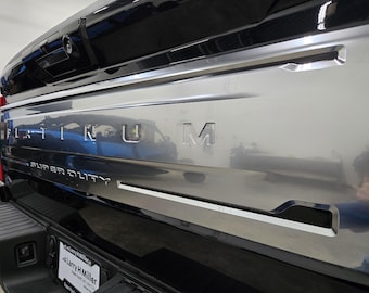 2023-2025 Ford Super Duty Platinum Bars Super Duty Tailgate Inserts Vinyl Decals