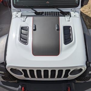 fits 2024 Jeep Wrangler Rubicon Vinyl Hood Stripe Graphics sticker