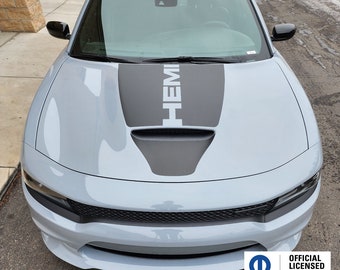 Fits 2015-2023 Dodge Charger GT/RT Hood Stripe Vinyl Decal Graphics Center Hemi