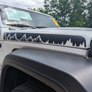 fits 2018-2025 Jeep JL Wrangler JT Gladiator Side Hood Stripe Graphic Vinyl Sport