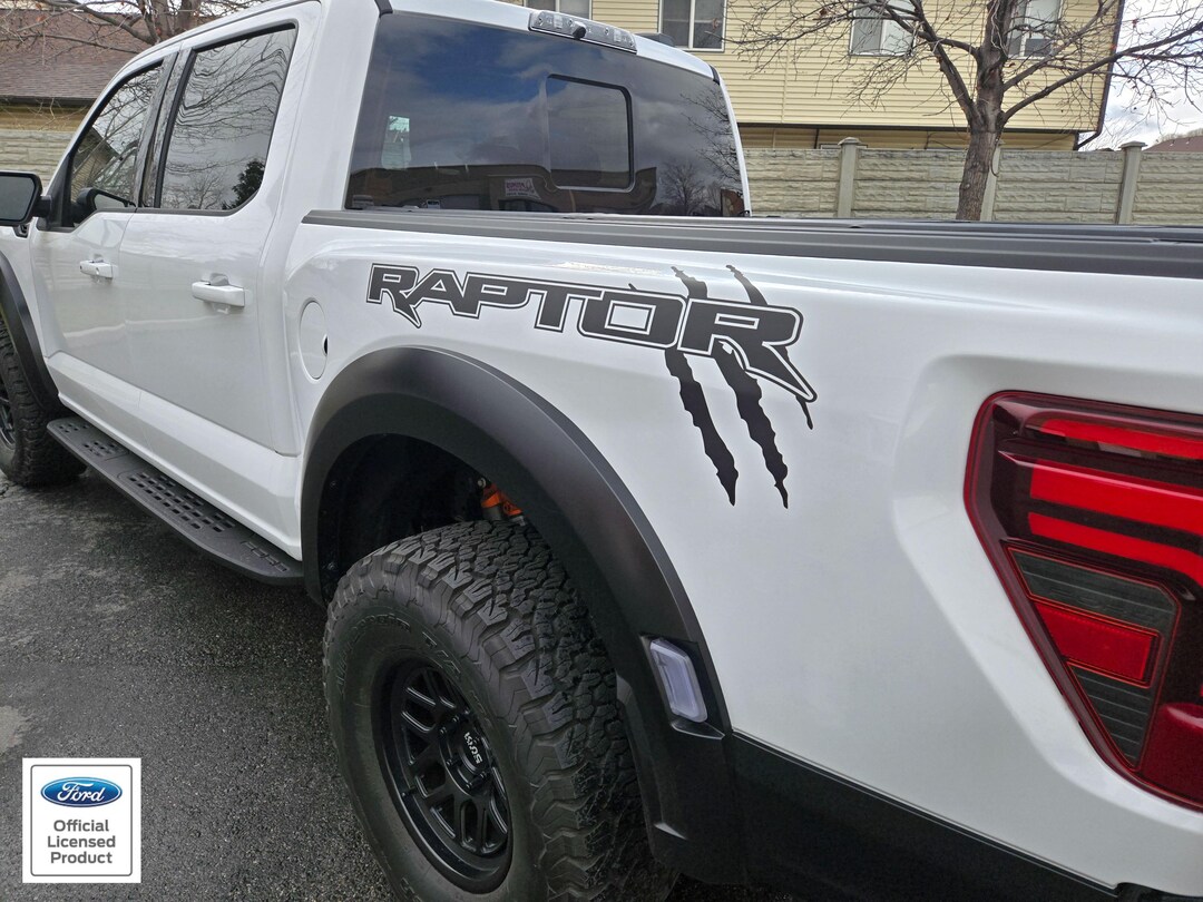 2021-2026 Ford F150 Raptor Bed Graphics W/ Slash Graphic Sticker Decals ...