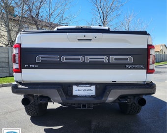 2021-2023 Ford Raptor Tailgate Letter Outlines Vinyl Decal