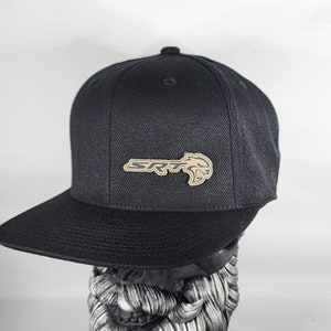 New Side SRT Hellcat Hat V2 Flexfit 110 Snapback Leatherette Hat Patch