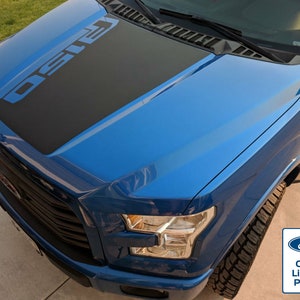 2015-2020 F-150 Center Hood Stripe w/ Angled F150 vinyl graphics