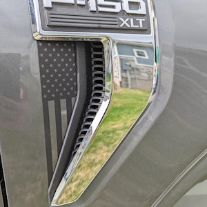 2021-2024 Ford F150 Fender Grille American Flag Decals Vinyl Graphics Stickers