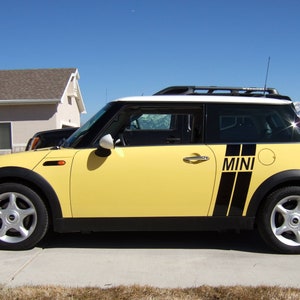 Mini Cooper Angled Side Stripes Vinyl Decals