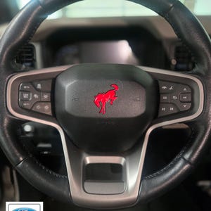 Fits 2021-2025 Ford Bronco Horse Steering Wheel Vinyl Decal Overlay Sticker
