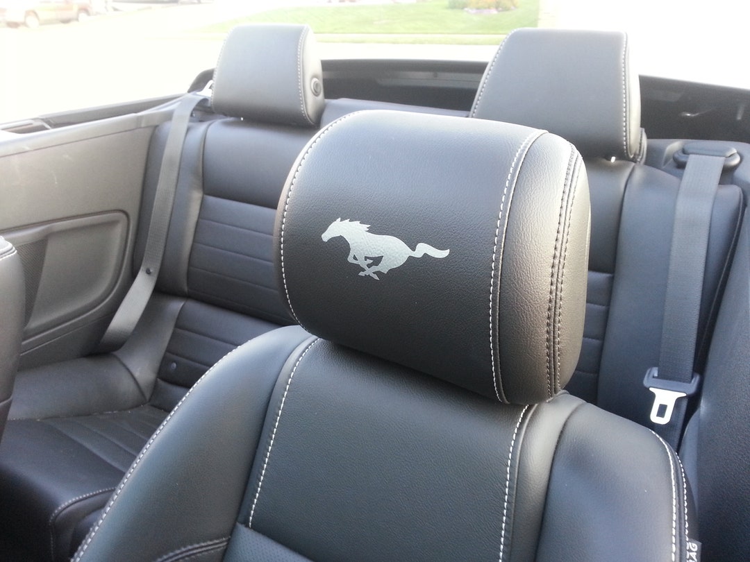 Ford Mustang Headrest Pony Solid Decals 2 Etsy