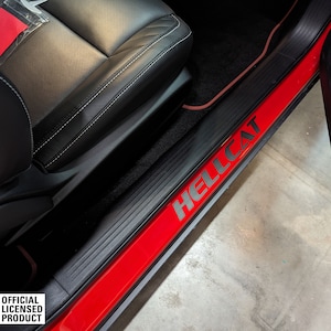 Fits  Dodge Challenger side hellcat kick letters vinyl sticker decal - pair