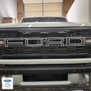 2022-2025 Ford Bronco Raptor Grille Letters With Outlines - vinyl decal stickers