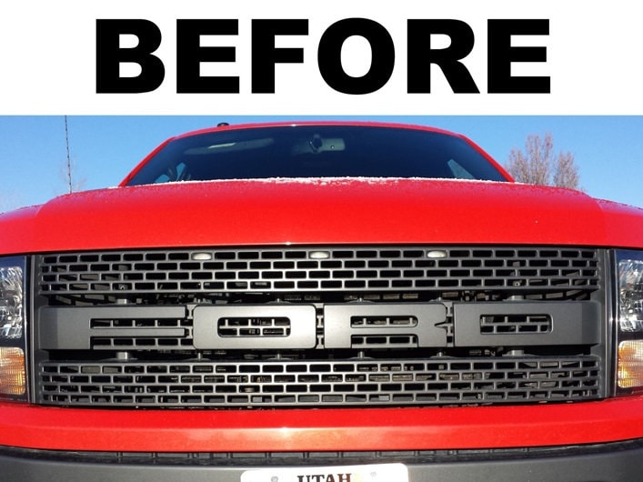 Ford Raptor Svt F-150 Grille Letters W/ Outlines Vinyl Decals 2010 2011 F150 - Foto 4