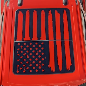 2017-2022 Ford Super Duty Dual Panel Moonroof Tattered Flag Sunroof Vinyl Decal Graphics