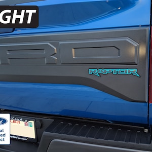 Decalque de sobreposição reflexiva do emblema traseiro do Ford Raptor 2017-2020