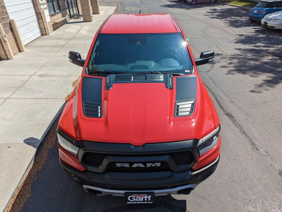 Fits 2019 2024 Dodge Ram Rebel Dual Hood Stripes Fits Sport Hoods