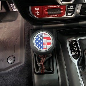FITS 2020-2025 Jeep Gladiator 4x4 Flag Sticker Decal for Shifter