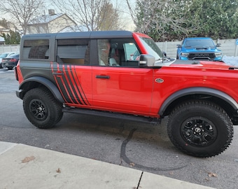 NEW 2021-2023 Ford Bronco quarter panel side fading graphics - Full Size Bronco vinyl decals