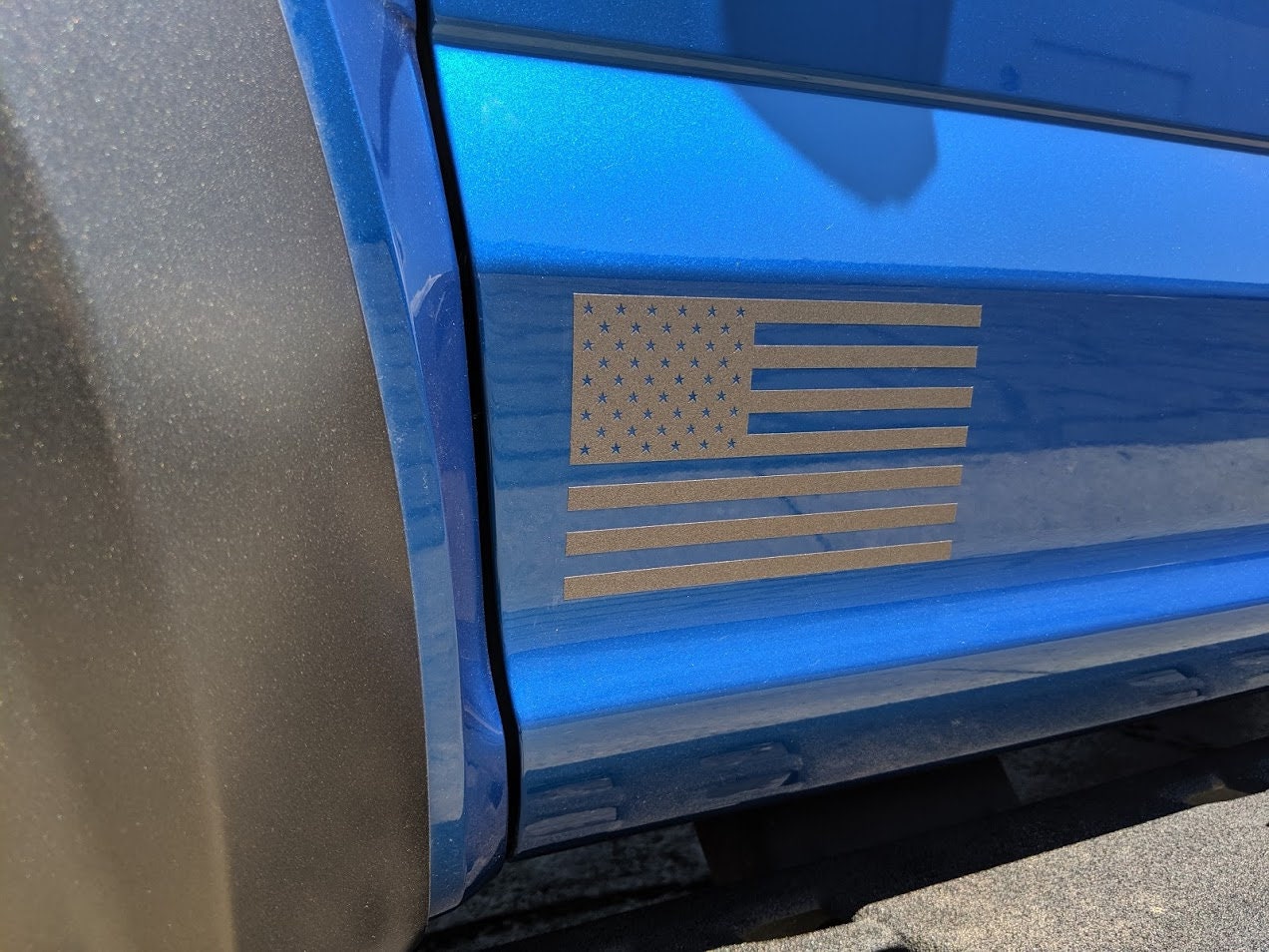 Rocky Mountain Graphics 2019 Ford Raptor American Flag Subdued Grille Letters – Vinyl Decals