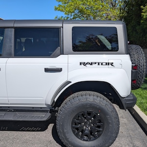 2022-2026 Ford Bronco Raptor Rear Side Raptor Graphics - Comes in Pair ...
