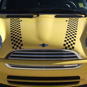 02-21 Mini Cooper Checkered Bonnet Stripes