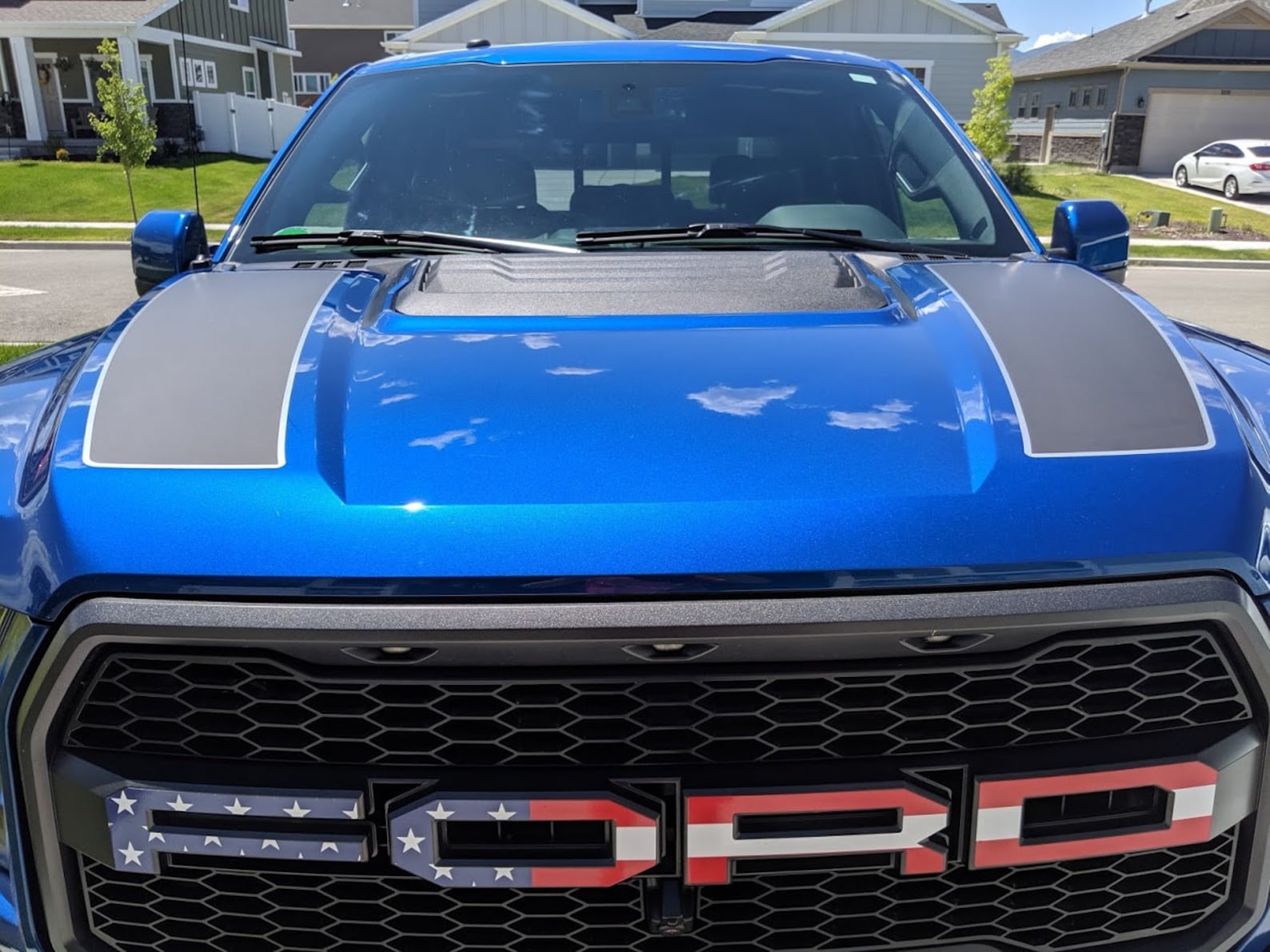 Ford Raptor R With Racing Stripes Coluring 2017-2020 Ford Raptor Dual Hood Stripes W/ Pinstripes Vinyl Graphics ...