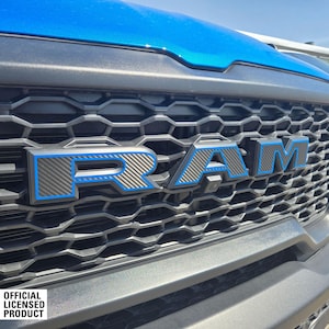 Fits 2025 Ram Bighorn Grille W Outlines Ram Overlay vinyl sticker